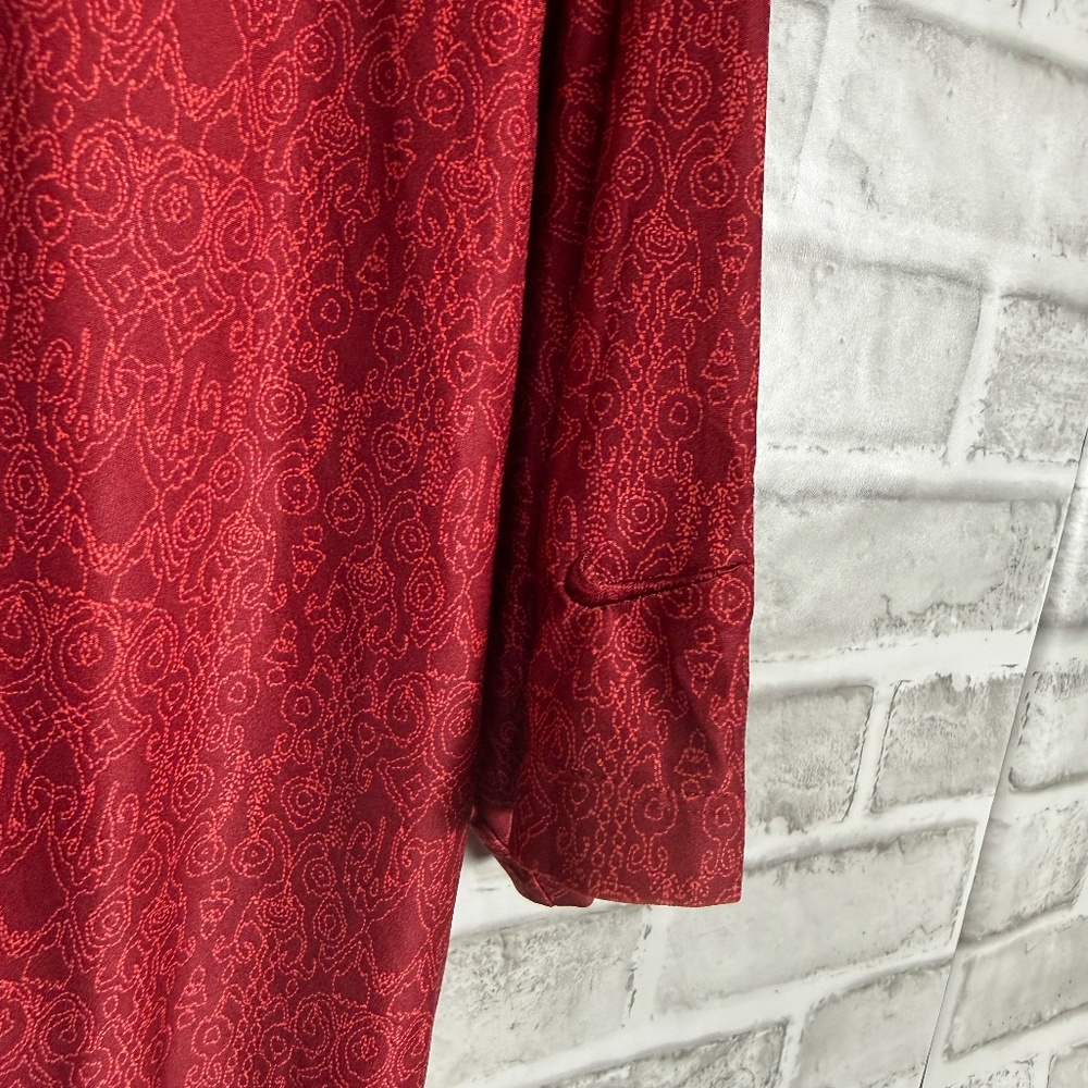 NIKE Dri-Fit UV Vintage Red Paisley AOP Performance Golf Polo Men MEDIUM Stretch - Picture 3 of 8